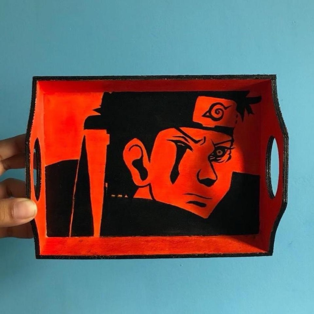 Hand-Painted Naruto Anime Character Tray